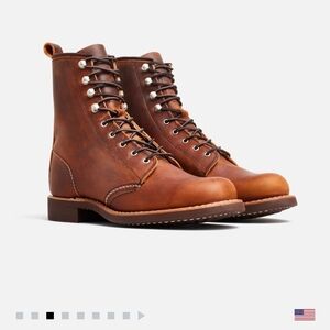 Womens REDWING SILVERSMITH Leather Lace-Up Boots